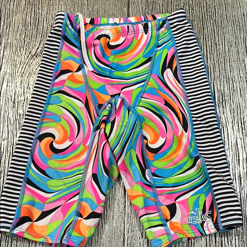 Colorful Swirl Kids Swim Bottoms